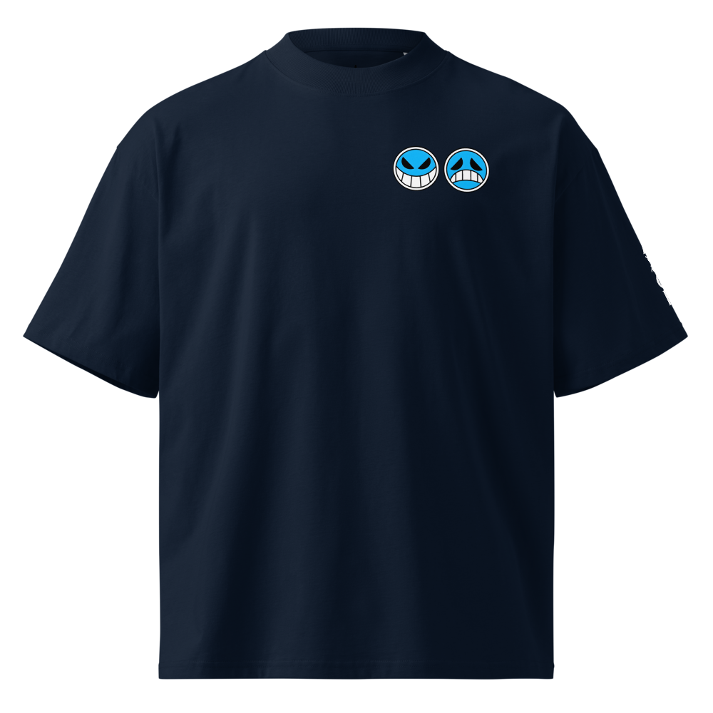 NQTA Ace Wanted Oversized Tee: French navy and black color